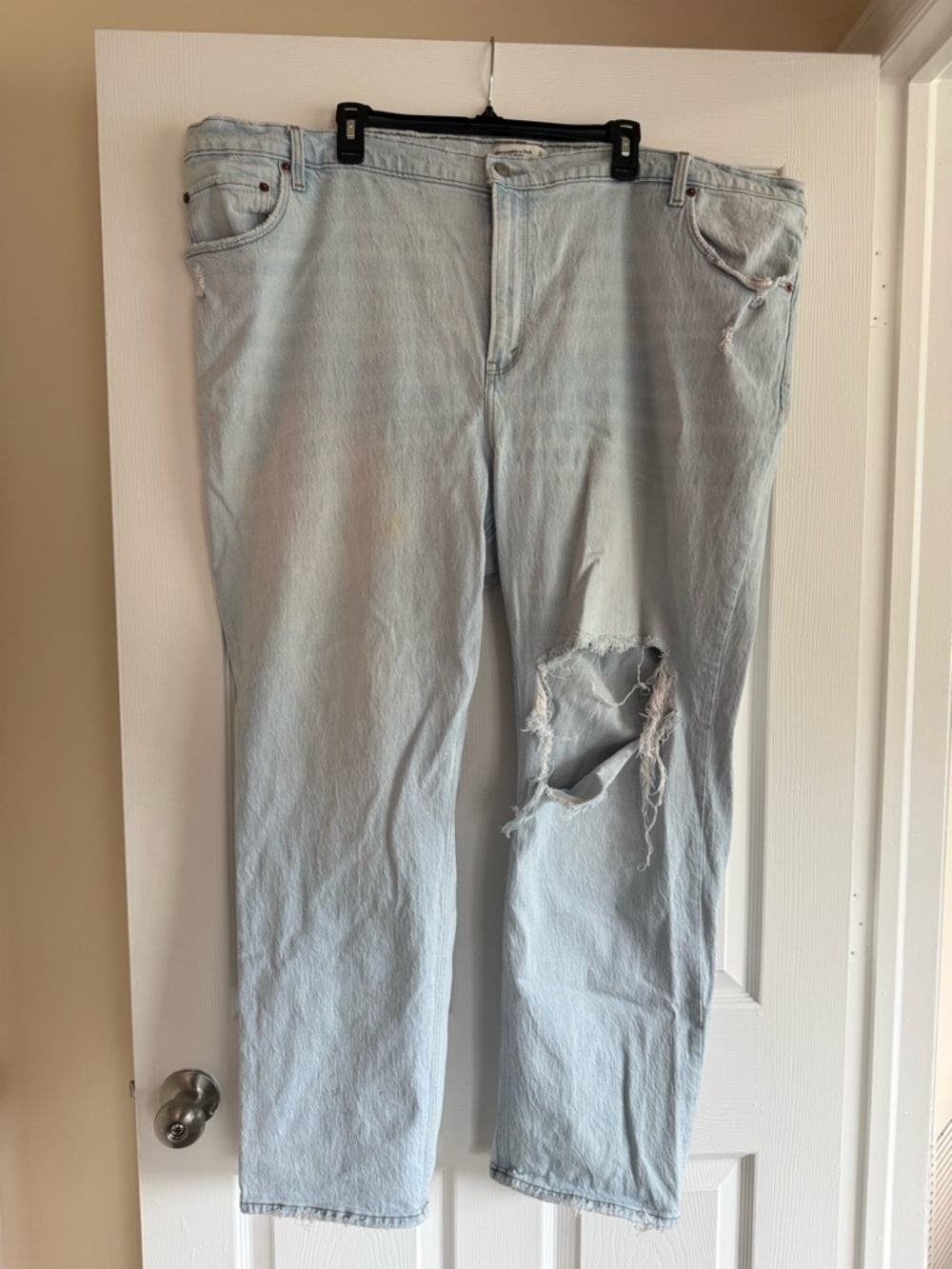 Abercrombie Light Wash Distressed Jeans
